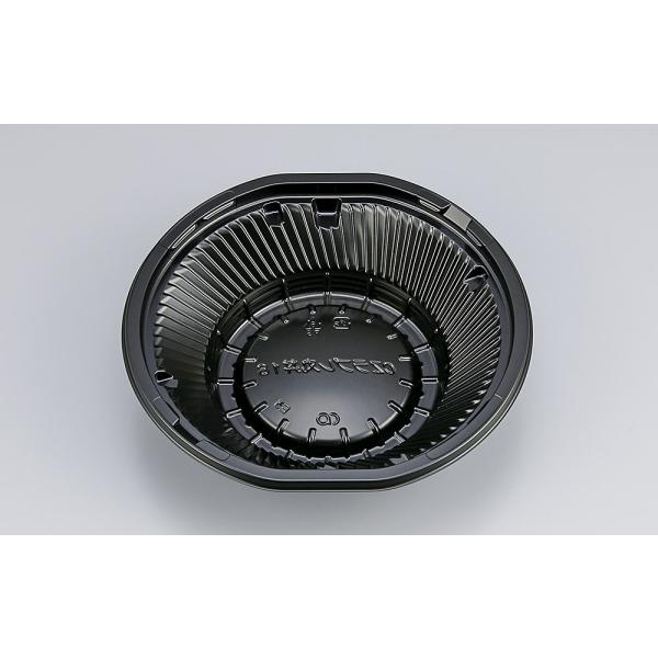 【蓋付き】CZラプレ丸丼18  BS(黒) 【本体50枚・蓋50枚セット】